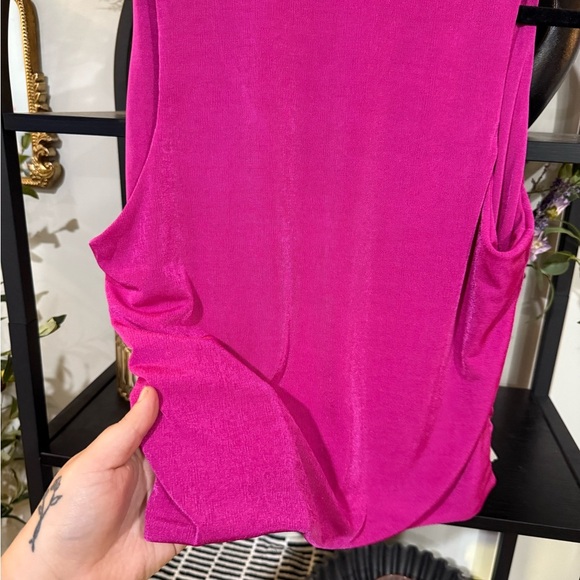 plus size Naked Wardrobe Pink Ruched Sleeveless Tank Top size 1x - Picture 5 of 6